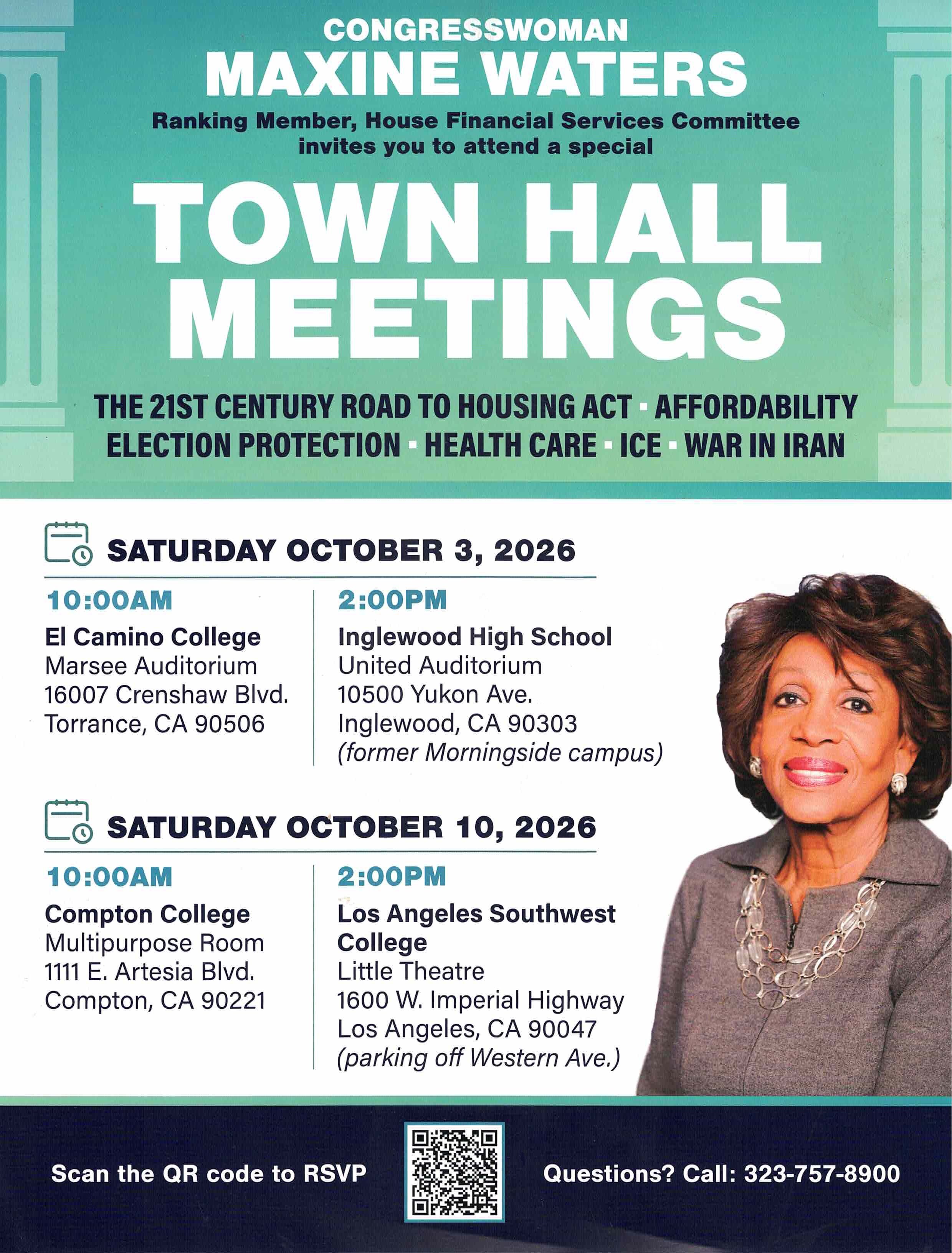 Town Hall with Congresswoman Maxine Waters